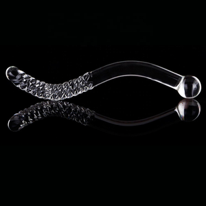 Gros godemiché en cristal baguette Yoni en verre jouets sexuels point G godemichet anal transparent pour femmes massage vaginal