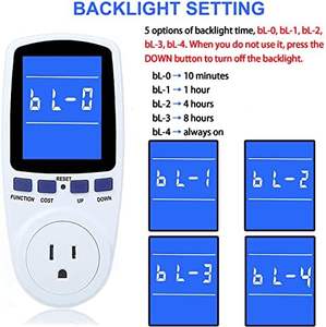 Medidor de potencia con pantalla de 7 modos mejorado, Monitor de uso eléctrico para el hogar, retroiluminación, protección contra sobrecarga, probador de muerte para medidores de energía - Product Image 4