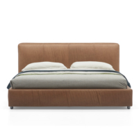 Lit rembourré au design italien personnalisable Lovein, cadre en bois massif, style moderne et doux, taille king ou queen, garantie de 5 ans, chambre à coucher