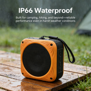 Haut-parleur solaire portable 5W ES-T81, résistant aux chocs, enveloppé de silicone, audio extérieur avec écrou M8 pour montage sur vélo - Product Image 6