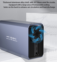 Gabinete de Disco Duro Dual USB 3.0 para Escritorio con Puerto Serial SATA Personalizable y Función RAID, Personalización de 3.5 Pulgadas