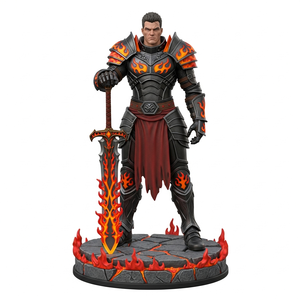 Özel Tasarım <span class=keywords><strong>3D</strong></span> PVC Ateşli Zırh Şövalye Figürü <span class=keywords><strong>Model</strong></span> Heykeli Koleksiyon Masaüstü Süsü - Product Image 5