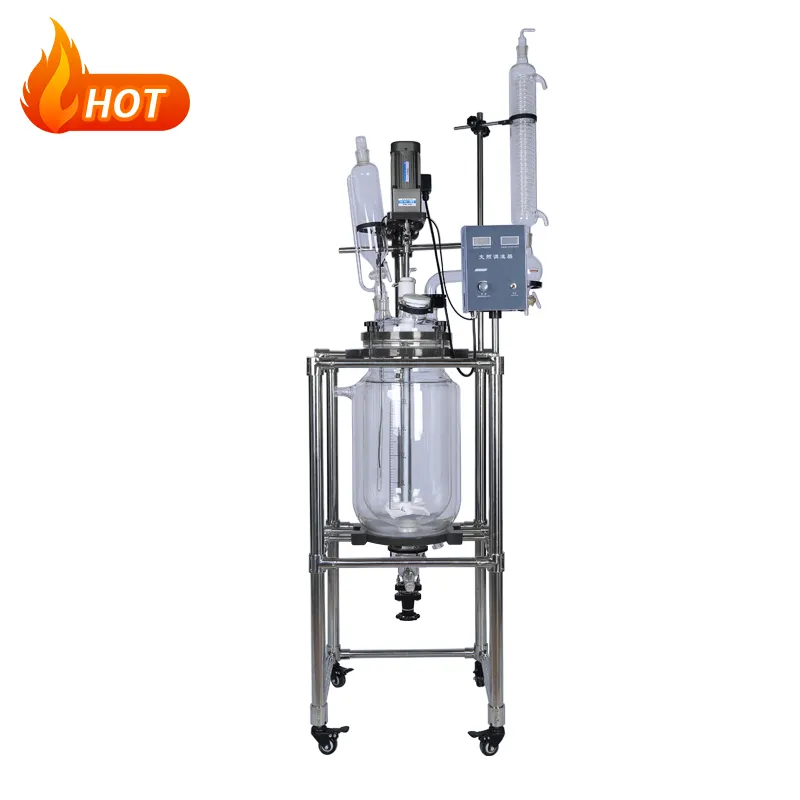 ( Kd ) 1-100L bọc đôi Reactor cho Reflux thủy tinh và chưng cất