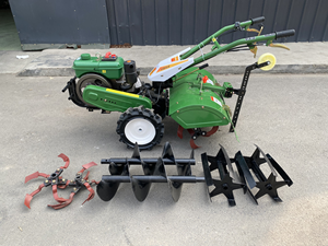 Mini Tractor a pie de gasolina <span class=keywords><strong>con</strong></span> dos ruedas, tractor de mano, timón rotativo agrícola fabricado en China - Product Image 6
