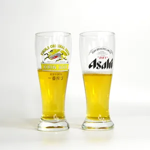 喝Asahi玻璃biere verre杯400毫升定制kirin啤酒玻璃pilsner眼镜