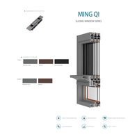 Sistema de Ventanas Corredizas de Aluminio con Rotura de Puente Térmico, Diseño Moderno, Doble Vidrio Templado, Acero Inoxidable, Impermeables, para Exteriores