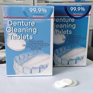 OEM Comprimés de nettoyage effervescents pour prothèses dentaires Comprimés de nettoyage des dents Enlever les taches Comprimés de nettoyage de retenue - Product Image 4