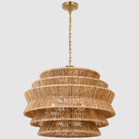XZ Vintage interior cocina isla antiguo carro rueda lámpara de mano Led candelabro diseño de latón colgante vela bombilla luz de techo