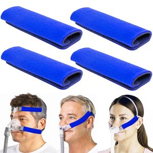 Paquete de 4 telas de forro polar cómodas y suaves para reducir la presión <span class=keywords><strong>facial</strong></span> Cubierta de correa <span class=keywords><strong>CPAP</strong></span> ajustable de 5,5 pulgadas de longitud - Product Image 1