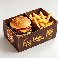 Boîte et plateau d'emballage en papier jetables de qualité alimentaire pour sandwichs coréens, boîte à lunch, restauration rapide, vente en gros