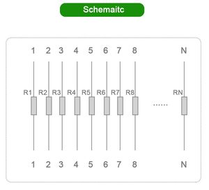 Módulo de distribución de resistencia de montaje en riel DIN de 9 canales 10R a 10 M Ohm 1/4W Placa de ruptura de resistencia - Product Image 6