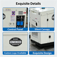 Générateur diesel super silencieux 20 kW 25 kVA triphasé refroidi par air, groupe électrogène portable avec ATS pour usine/atelier, certifié CE