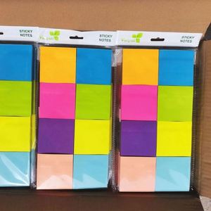 ชุดโน้ตสติกเกอร์ 8 แพ็ค สีนีออน กาวเหนียวแน่น ขนาด 76x76 มม. แผ่นโน้ตแบบลอกติดซ้ำได้ สำหรับสำนักงานและของขวัญส่งเสริมการขาย - Product Image 4