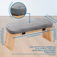 Tabouret de yoga et de méditation à domicile en bambou, doux, confortable, amovible et réglable en hauteur, pour l'exercice, idéal pour le dropshipping transfrontalier