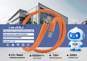 10Gbps Haute Vitesse 1000FT Enroulé Cat7 SFTP Câble Réseau 8 cœurs 0.57mm Cuivre Pur 0.57mm LAN Ethernet Internet <span class=keywords><strong>Cat</strong></span> <span class=keywords><strong>7</strong></span> Câbles - Product Image 2