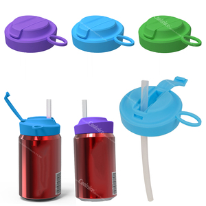Couvre-boîtes en silicone sans BPA, conception anti-fuite, couvercles réutilisables pour canettes, couvercles colorés pour canettes de soda avec paille - Product Image 3