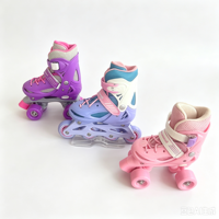 Quatre modèles alternatifs de patins à roulettes en ligne pour adultes, pour l'extérieur, avec 4 roues en PU légères, roulements ABEC-7, protection complète