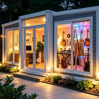 Maison conteneur détachable et extensible de 10, 20 ou 40 pieds avec 3 chambres, design moderne pour usage résidentiel