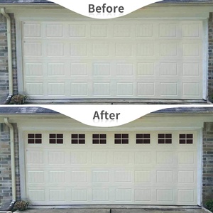 Kit de poignées de <span class=keywords><strong>porte</strong></span> de garage en ABS moderne avec 4 charnières et 2 poignées noires, aimants de <span class=keywords><strong>porte</strong></span> de garage, faux charnières - Product Image 6
