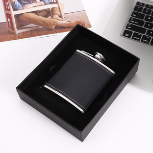 Portable <span class=keywords><strong>En</strong></span> Acier Inoxydable Hip Flask Verre Vin et Whisky Pot avec Bouteille <span class=keywords><strong>En</strong></span> Cuir Entonnoir Voyage Tour Drinkware Tasse - Product Image 4
