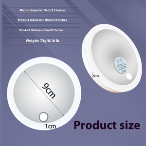 <span class=keywords><strong>Espejo</strong></span> de Maquillaje con Luz LED para <span class=keywords><strong>Baño</strong></span>, Doble Cara, Acabado Plateado, 4 Pulgadas (10 cm), 10X 20X 30X Aumentos, Recargable, con Ventosas - Product Image 4