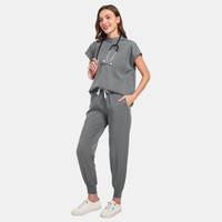 Uniformes de pantalons de gommage médicaux à la mode Uniformes d'hôpital en tissu polyester Ensembles de gommage d'allaitement féminin pour femmes