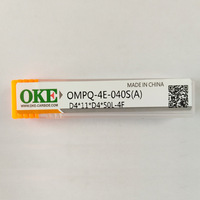 OKE Fraise à queue plate noire à 4 cannelures, revêtue, outil de coupe CNC, modèle 088, longueur 10 mm