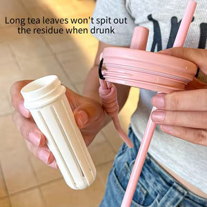 Taza de Viaje Térmica de Acero Inoxidable con Tapa y Pajita, Taza de Café Ecológica para Camping - Product Image 4