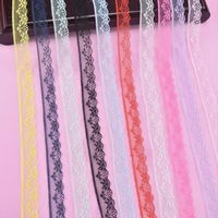 Dentelle florale en maille colorée de 2 cm, non élastique, accessoires pour chaussures, chapeaux, sacs, foulards, bijoux, bouquets DIY – Vente chaude