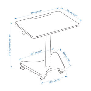 Escritorio neumático de alta calidad, mesa neumática ajustable para sala de estar para escritorio, altura ajustable - Product Image 2