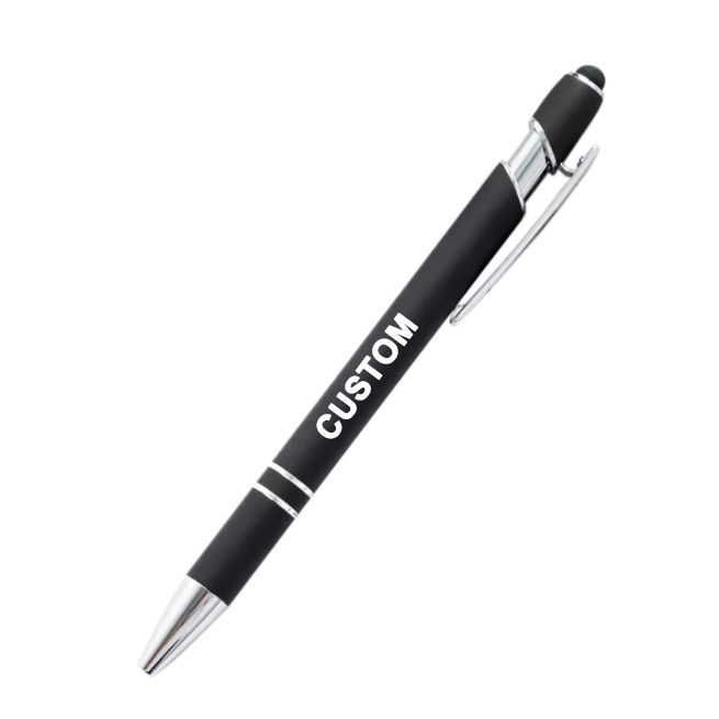 WSY457 Promotional Custom 2 in 1 Capacitive Multi Function Metal Ball Pen Aluminum Screen Logo Engraved Stylus Pen Rose Gold Pen