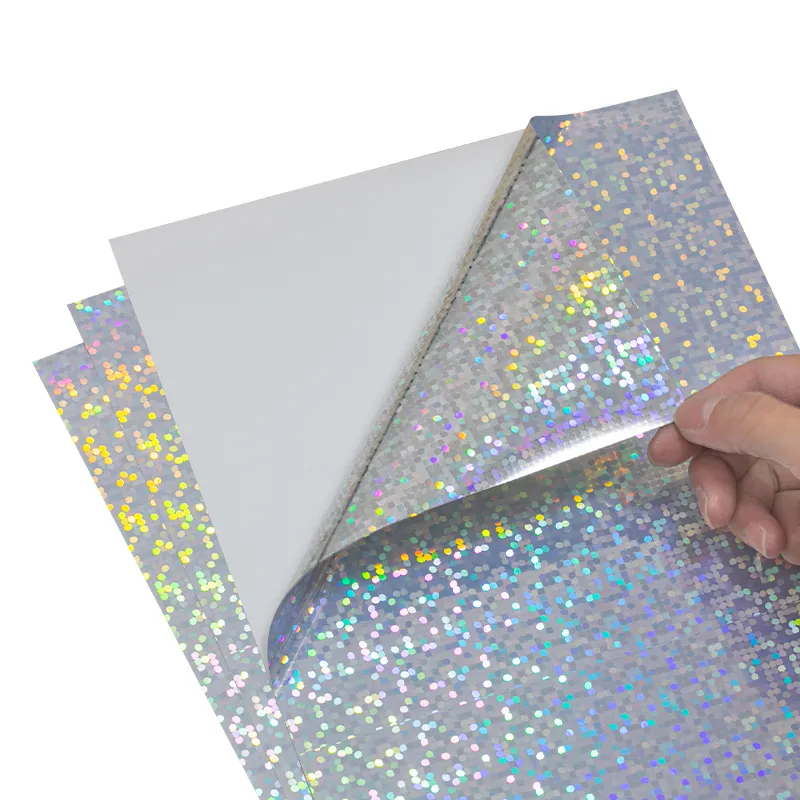 A4 Muster Größe Etikett für Tintenstrahldruck glänzendes Papier wasserdichter holographischer Regenbogen-Aufkleber