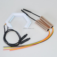 Systèmes d'éclairage extérieur automobile 80mm, feux de jour DRL, clignotants, anneaux LED hexagonaux, yeux d'ange hexagonaux en coton
