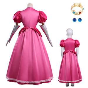 HIPPO KIDS Vestido de <span class=keywords><strong>Princesa</strong></span> para Niñas, <span class=keywords><strong>Disfraz</strong></span> de Dibujos Animados de Rosalina Color Durazno para Mujeres - Product Image 5