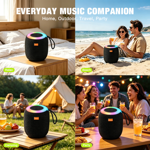 Servicio OEM ODM, Altavoz BT Portátil Mini OP-309 con Luz LED RGB, BT 5.4, Caja de Sonido de Malla de Tela, Supergraves - Product Image 4