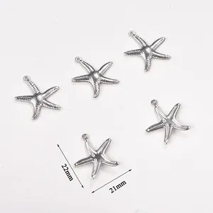 10PCS Dijes de Acero Inoxidable con Forma de Delfín, Estrella de Mar y Concha, Componentes para la Creación de Joyería Animal DIY, Accesorios al por Mayor - Product Image 4