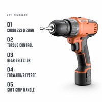 Perceuse à percussion électrique avec charge rapide, moteur sans balais 21V 10 mm, couple maximal 50 Nm, OEM