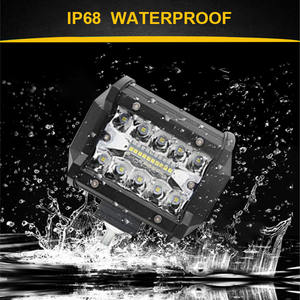 Barre lumineuse LED de travail et de conduite 40W 4 pouces 12V pour camions - Ajustement universel 6000 Lumens 6000K Blanc - Product Image 2