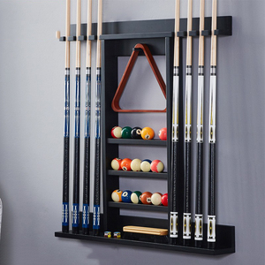 Supporto per stecca da biliardo in legno massello di alta qualità montato a parete, <span class=keywords><strong>asta</strong></span> di supporto per accessori da tavolo da biliardo - Product Image 2