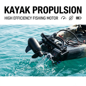 Moteur de pêche à la traîne hors-bord tendance pour kayak, bateau, canoë, propulsion <span class=keywords><strong>hybride</strong></span>, arrêt de sécurité à une touche, 12V 24V, sans balais, haute efficacité - Product Image 2