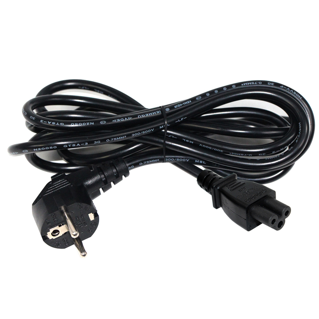 Connector Iec Eu Clover Leaf Cable White Electrical Extension Lead C5 Power Cord