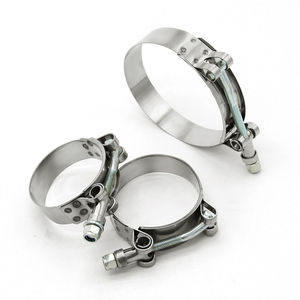 Fastener Adjustable Stainless Steel Double Lug <b>Hose</b> <b>Clamp</b> T-Bolt Heavy Duty Pipe Clip Industrial Hardware - Product Image 3