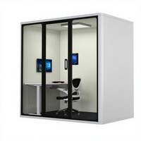 Cabina de Oficina Insonorizada, Moderna, para Edificios de Oficinas, de Aluminio Ecológico