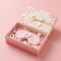 Boîte cadeau en papier recyclable pour masque pour les yeux, masque pour les yeux en soie de luxe vide avec logo personnalisé imprimé