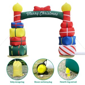 Arche gonflable de noël, événements en plein air, fête de <span class=keywords><strong>vacances</strong></span>, arche de décoration de noël, arche d'entrée gonflable - Product Image 6