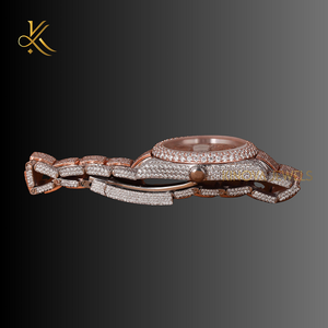 Reloj de diamantes Moissanite atemporal con piedras brillantes de precisión de cuarzo y artesanía de alta gama para un estilo de lujo - Product Image 6