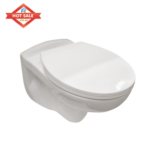 Toilette murale moderne monobloc en céramique avec piège en P incluse fournie en usine pour hôtels salles de bain toilettes - Product Image 5