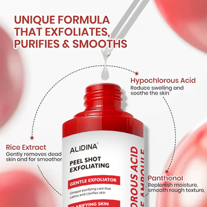 <span class=keywords><strong>S</strong></span> Hypochlorous Acid Peel Shot Glow Ampoule Suero exfoliante de día y noche con extracto de arroz para eliminación de espinillas y refinación de poros - Product Image 3