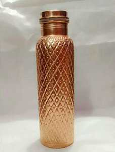Luxury Stylish Printed Copper <b>Water</b> <b>Bottle</b> Classic <b>BPA</b>-<b>Free</b> Leak-Proof with Ayurvedic Health Benefits for Office Gym & Travel - Product Image 2
