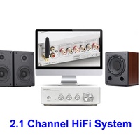 BRZHIFI Audio Dual Core TPA3255 Amplificateur haute puissance Amplificateur audiophile 2.1 canaux BT5.0 Subwoofer Stéréo Amplificateur HIFI